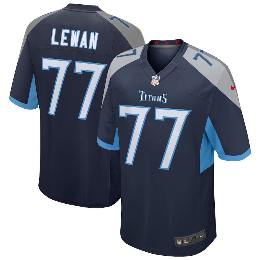 Cheap Men Tennessee Titans 77 Taylor Lewan Nike Navy Game NFL Jersey